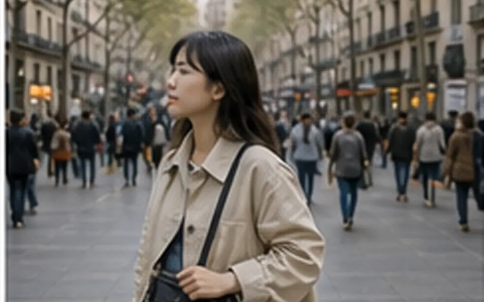바르셀로나 람블라스 거리 소매치기 예방 관련 여행 사진